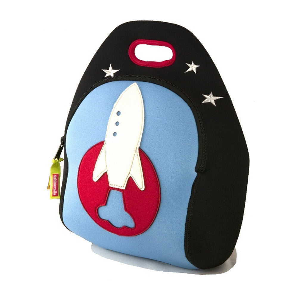 Dabbawalla Machine Washable Insulated Lunch Bag: Out of this World Rocket Ship Lunch Bag by Dabbawalla | Cute Kid Stuff