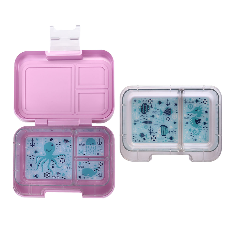 MunchBox Munchi Snack: Pink Marshmallow + Extra Tray Bento Box by MunchBox | Cute Kid Stuff