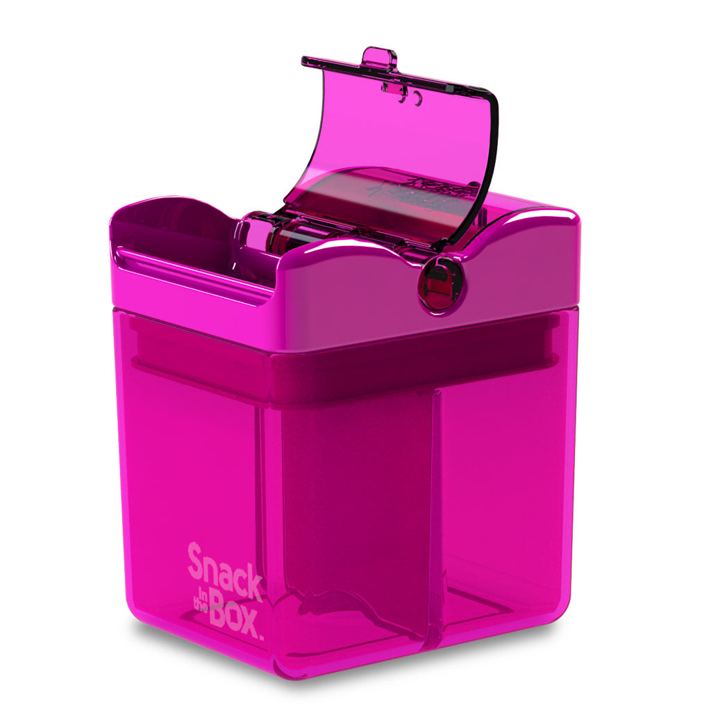 Snack-in-the-Box Reusable Dual-Compartment Snack Box (V3): Pink Snack Box by Drink-In-The-Box | Cute Kid Stuff