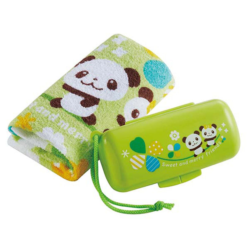 Torune Run-Run Panda Lucky Clover Towel & Case Set