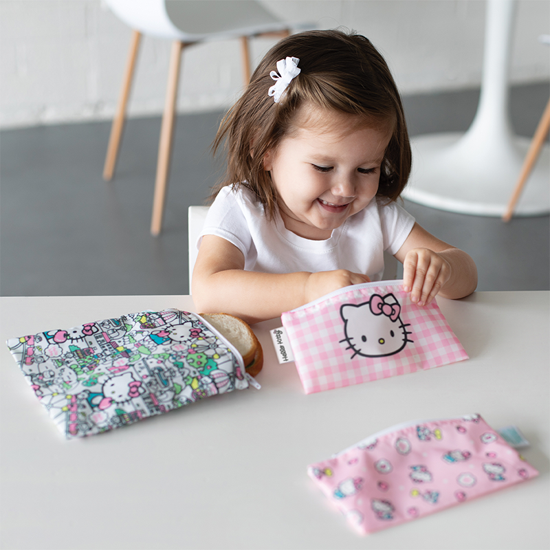 Bumkins Reusable Snack Bags (3 pack): Hello Kitty