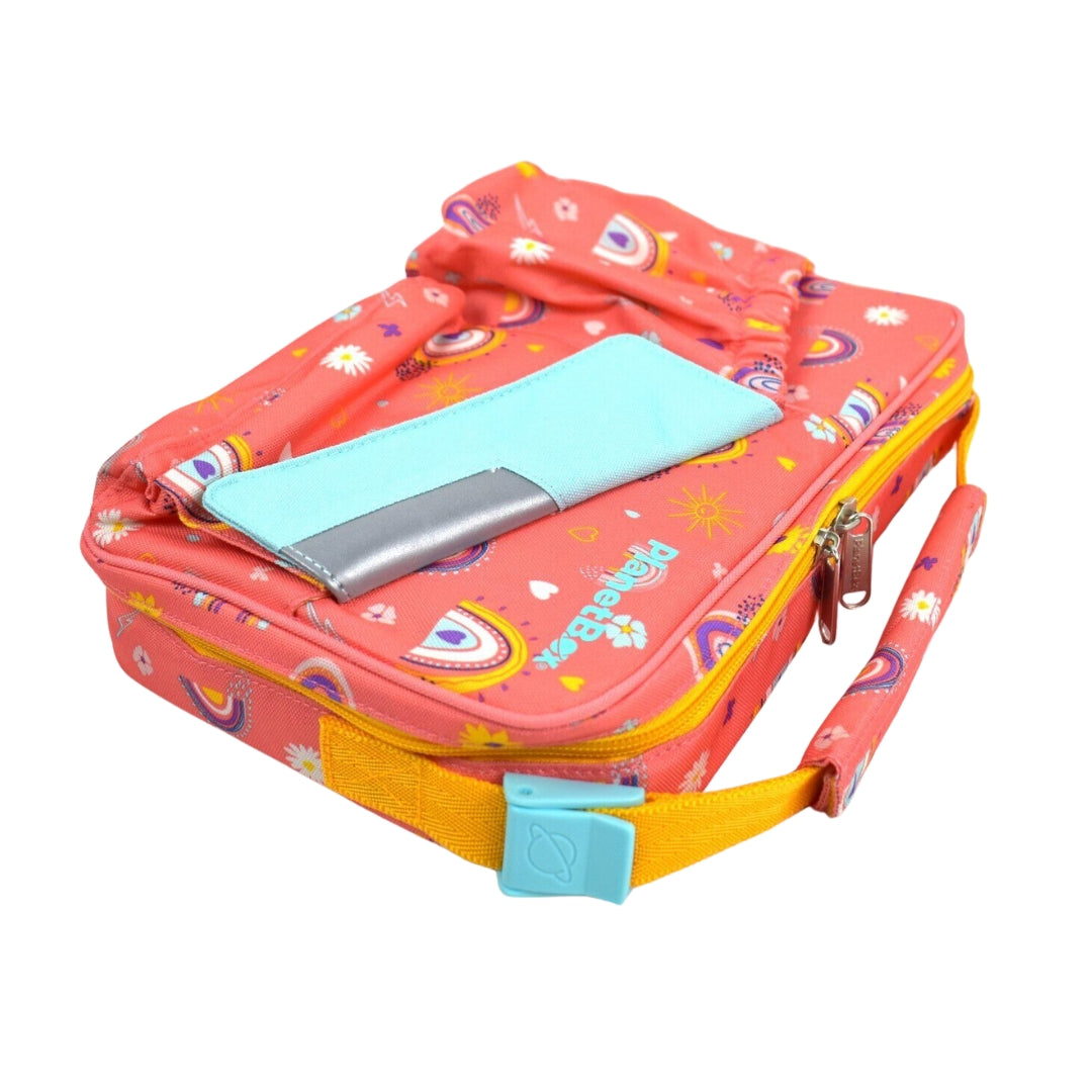 PlanetBox Insulated Carry Bag for Rover or Launch: Peach Rainbow