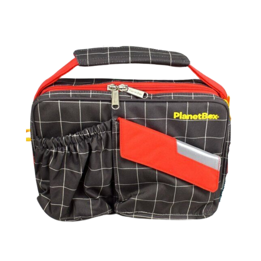 PlanetBox Insulated Carry Bag for Rover or Launch: Grey Grid