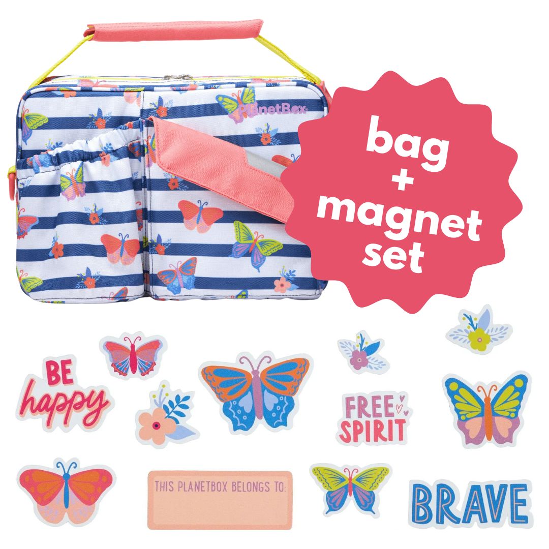 Butterflies Carry Bag + Rover Magnets (Bento Box Sold Separately)