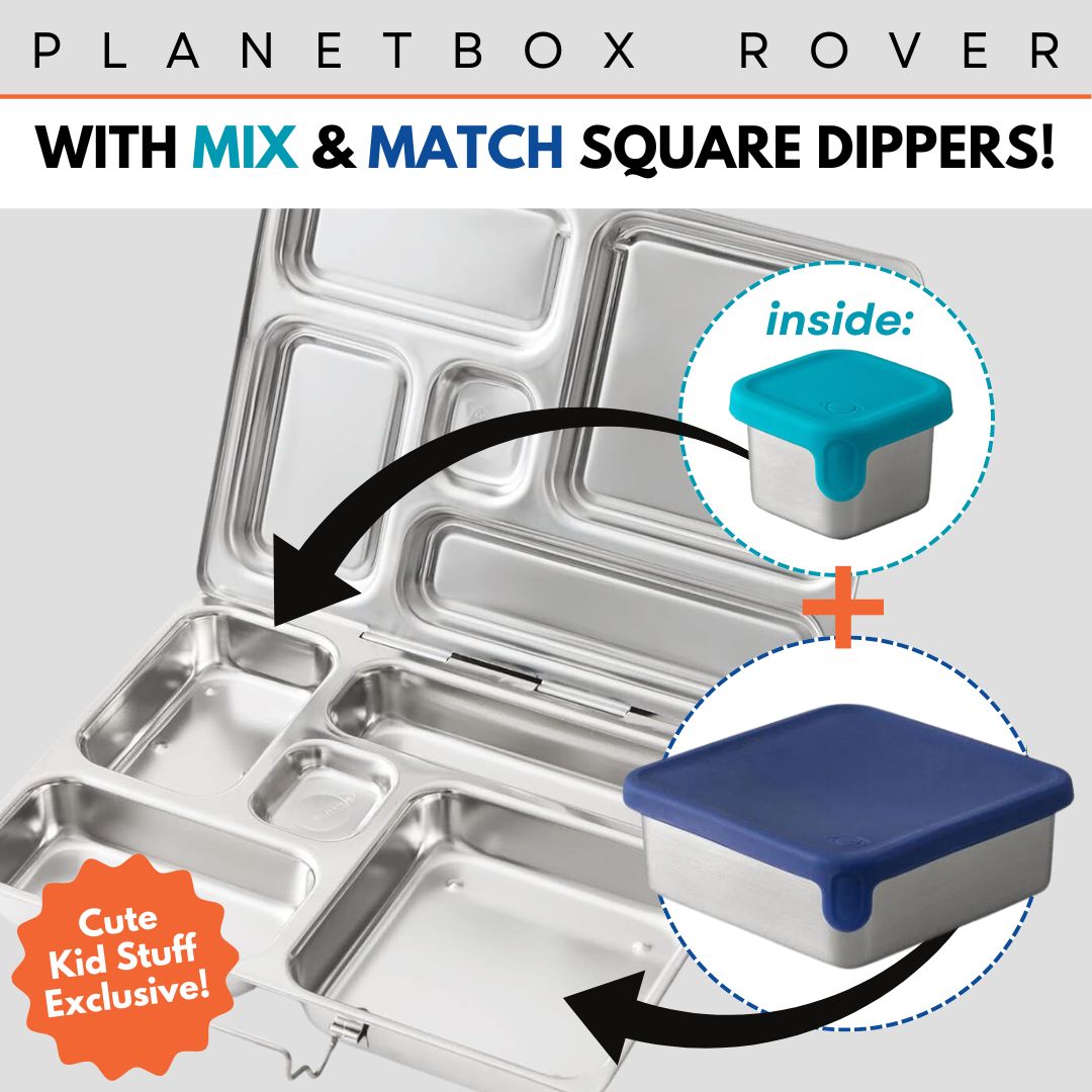 PlanetBox Rover with SQUARE Dippers: Teal & Navy