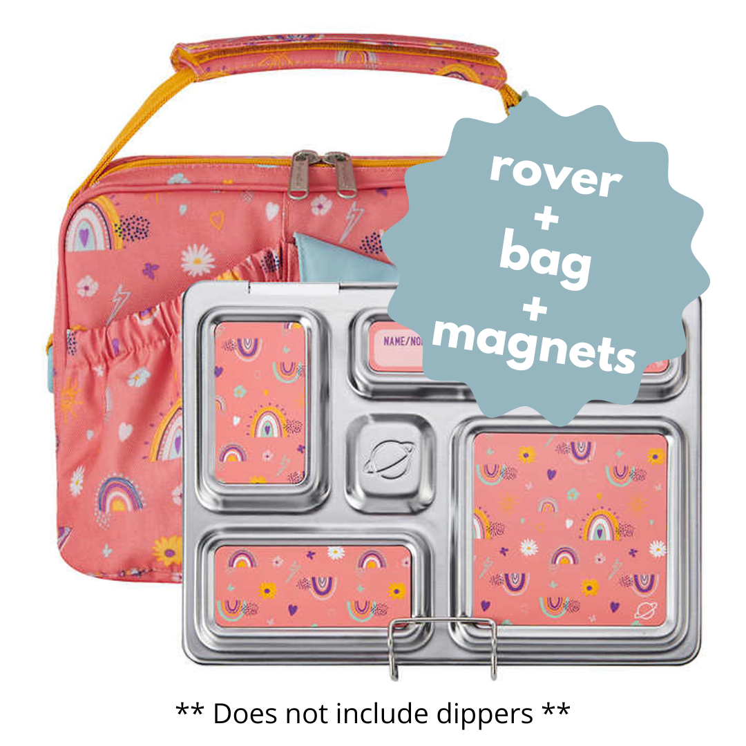 PlanetBox Rover Peach Rainbow Lunchbox SET