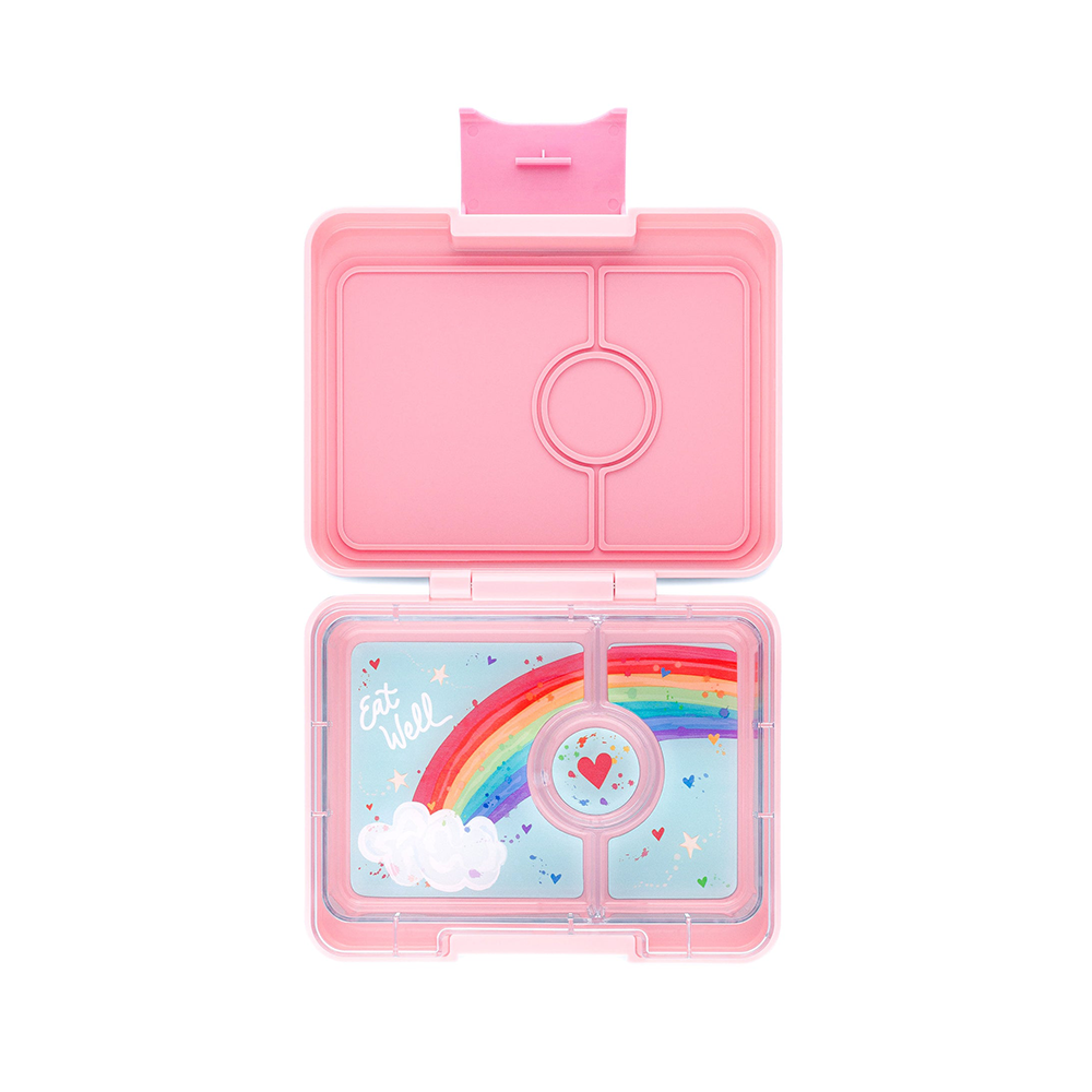 Yumbox Snack: Coco Pink (Rainbow Tray, 3 Compartments)