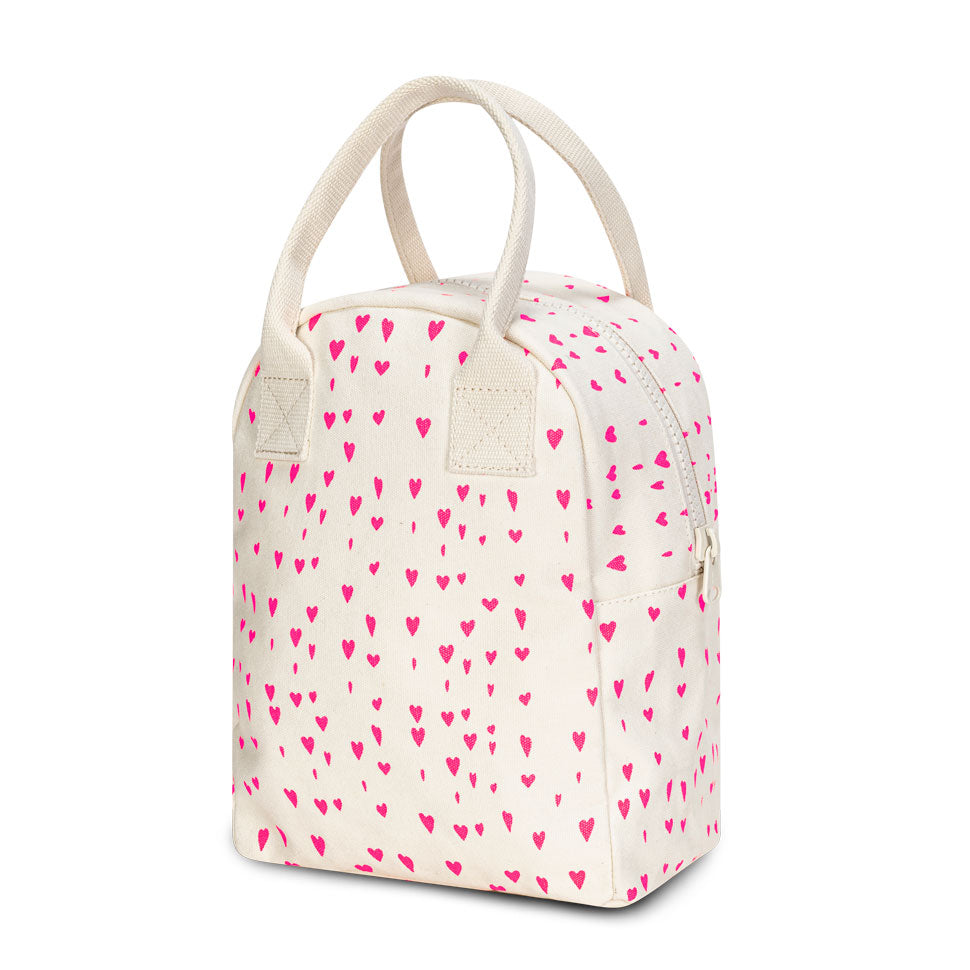 Fluf Zipper Lunch Bag: Tiny Hearts