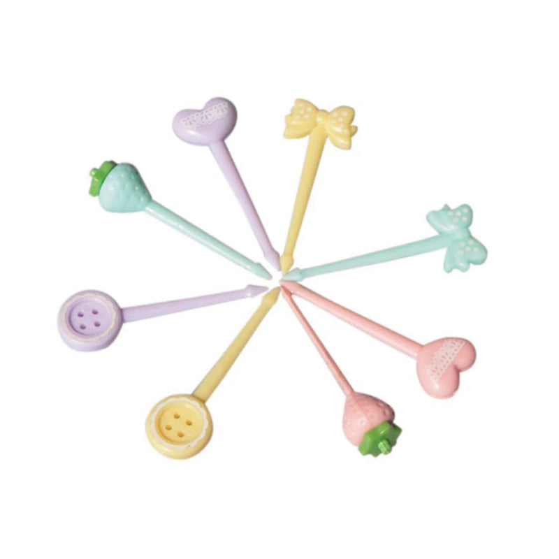 CKS Bow and Button Picks (8-pack) by Cute Kid Stuff | Cute Kid Stuff