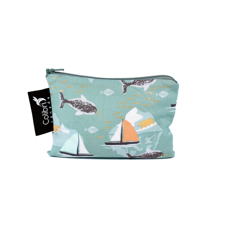 Colibri Small Reusable Snack Bag - Narwhal Snack Bag by Colibri | Cute Kid Stuff