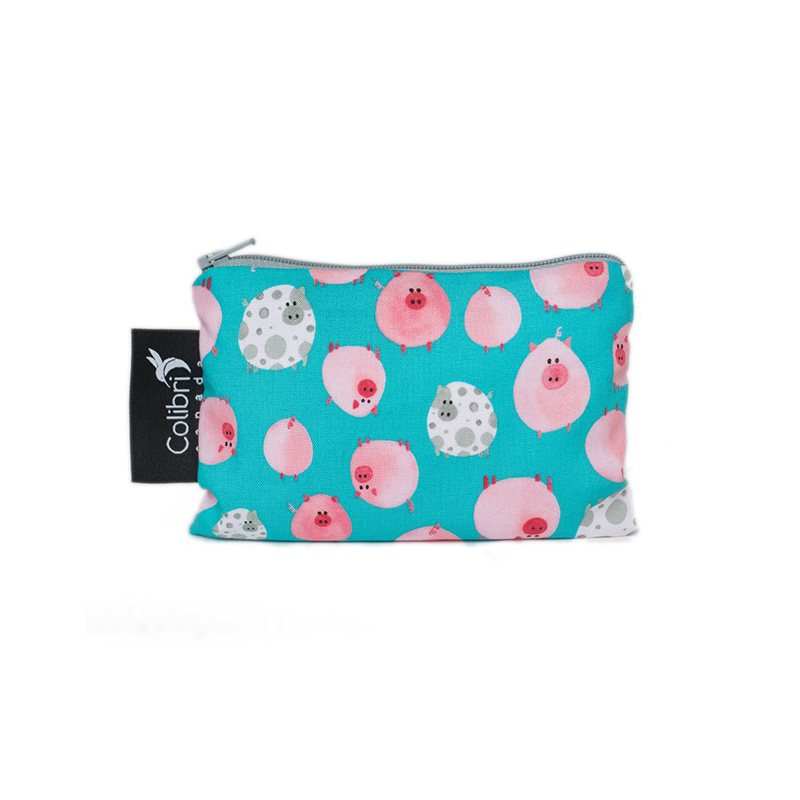Colibri Small Reusable Snack Bag - Oink Snack Bag by Colibri | Cute Kid Stuff