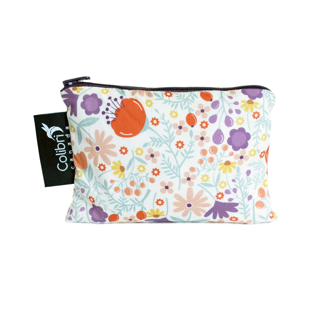 Colibri Small Reusable Snack Bag - Wild Flowers Snack Bag by Colibri | Cute Kid Stuff
