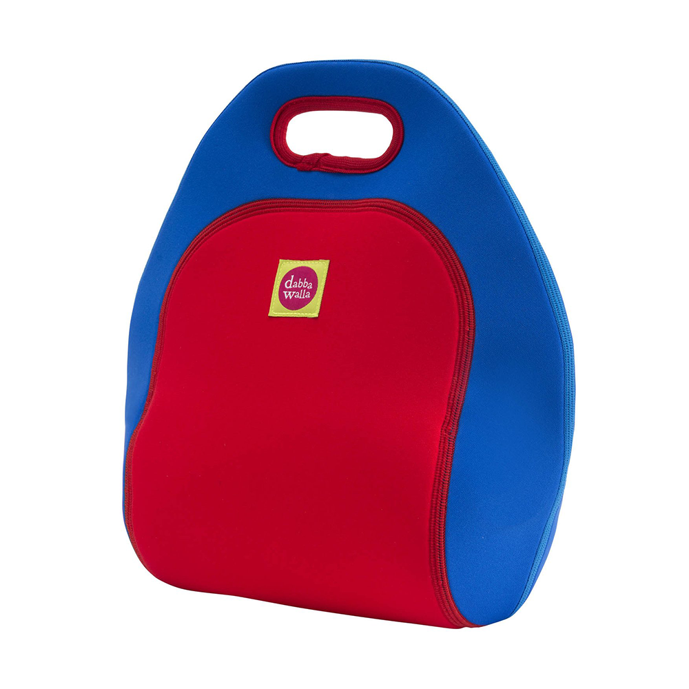 Dabbawalla Machine Washable Insulated Lunch Bag: Blue The Fast Track Race Cars Lunch Bag by Dabbawalla | Cute Kid Stuff