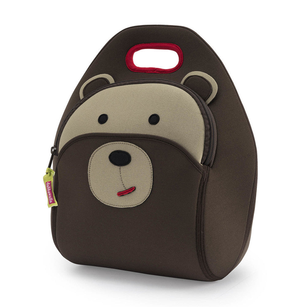 Dabbawalla Machine Washable Insulated Lunch Bag: Brown Bear Lunch Bag by Dabbawalla | Cute Kid Stuff