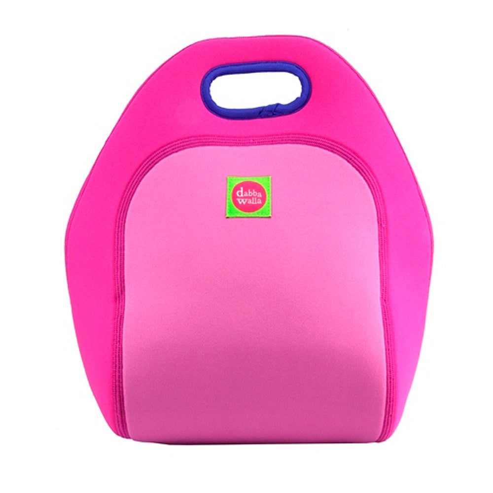 Dabbawalla Machine Washable Insulated Lunch Bag: Pink Monkey See, Monkey Do! Lunch Bag by Dabbawalla | Cute Kid Stuff