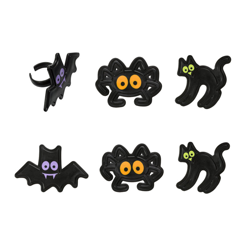 Decopac Classic Halloween Characters (Rings, 6Pk) Bento Accessories by DecoPac | Cute Kid Stuff
