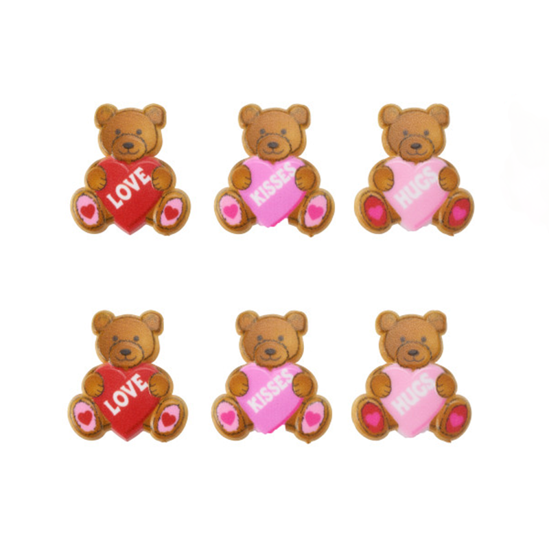 Decopac Valentine Bears Rings 6Pk CuteKidStuff