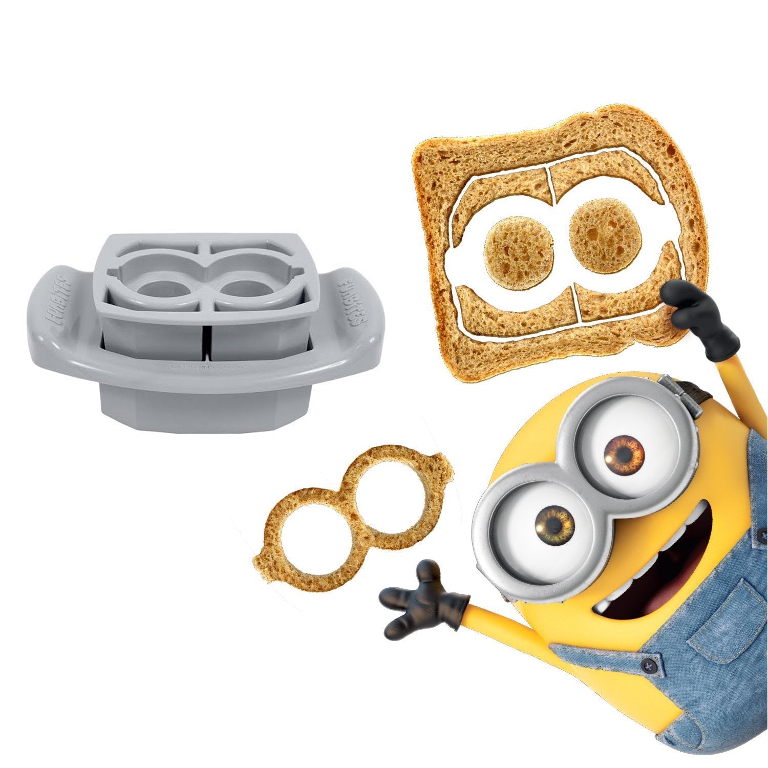 FunBites MINIONS GOGGLES Food Cutter - Silver Bento Accessories by FunBites | Cute Kid Stuff