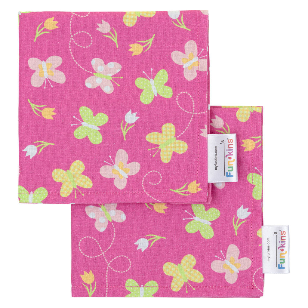 Funkins Napkins (Set of 2): Butterflies Napkin by Funkins | Cute Kid Stuff