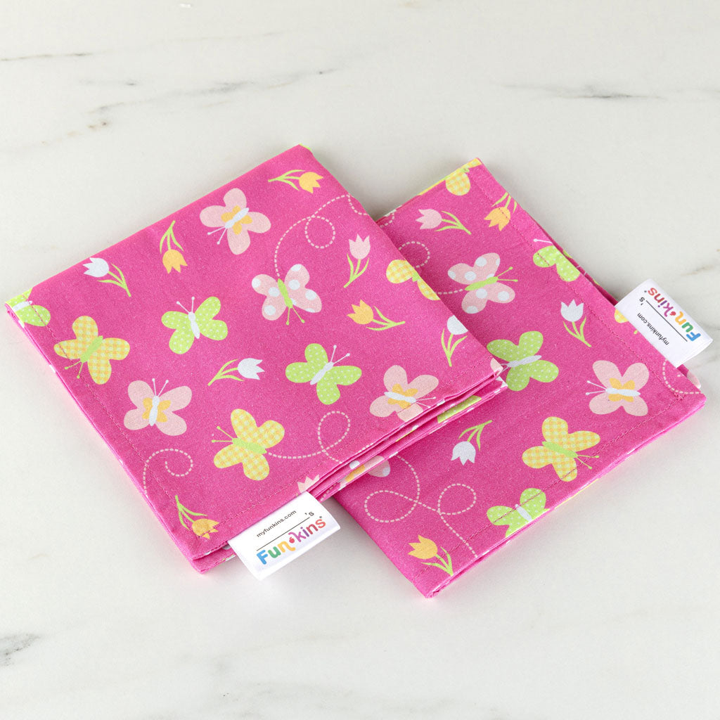 Funkins Napkins (Set of 2): Butterflies Napkin by Funkins | Cute Kid Stuff