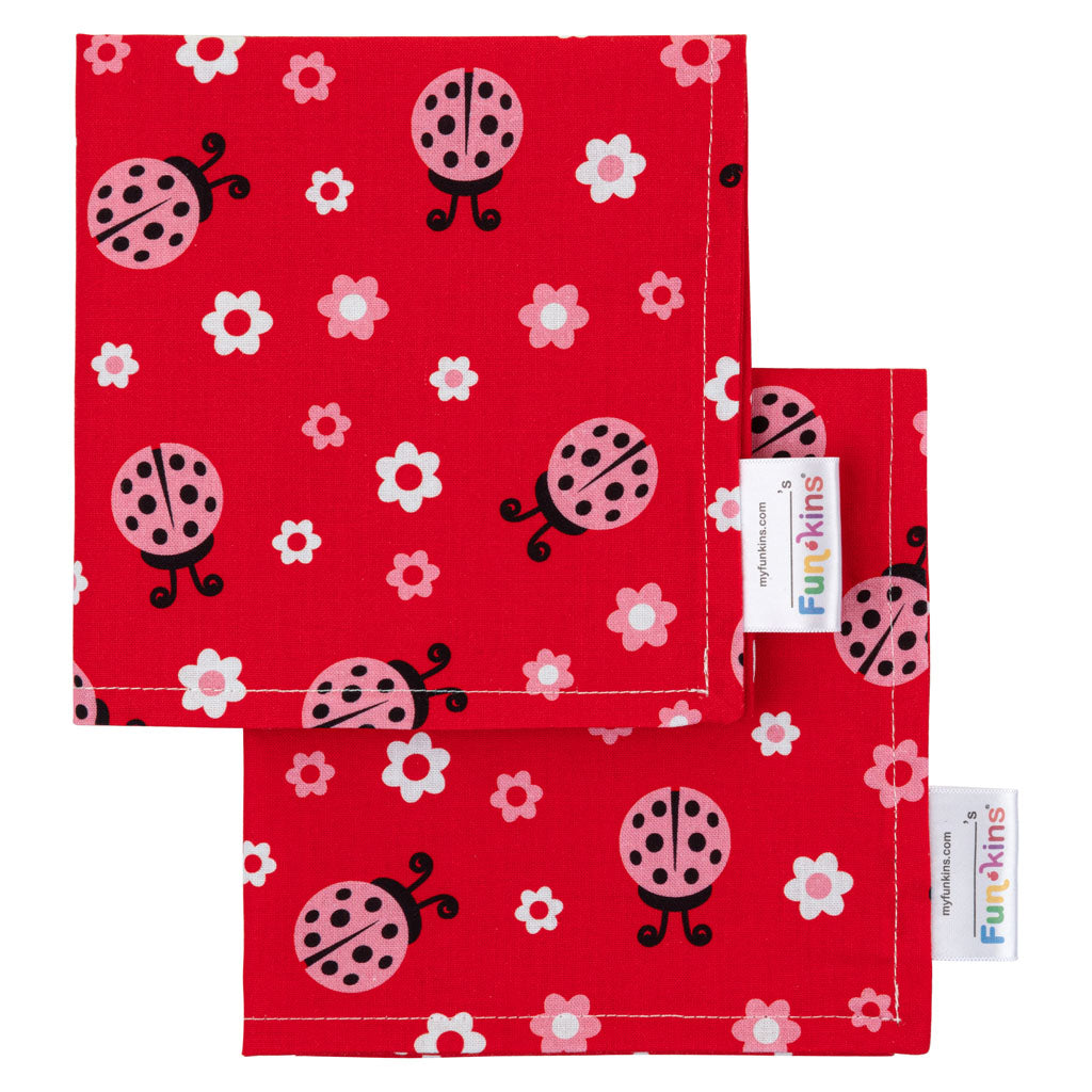 Funkins Napkins (Set of 2): Ladybugs Napkin by Funkins | Cute Kid Stuff