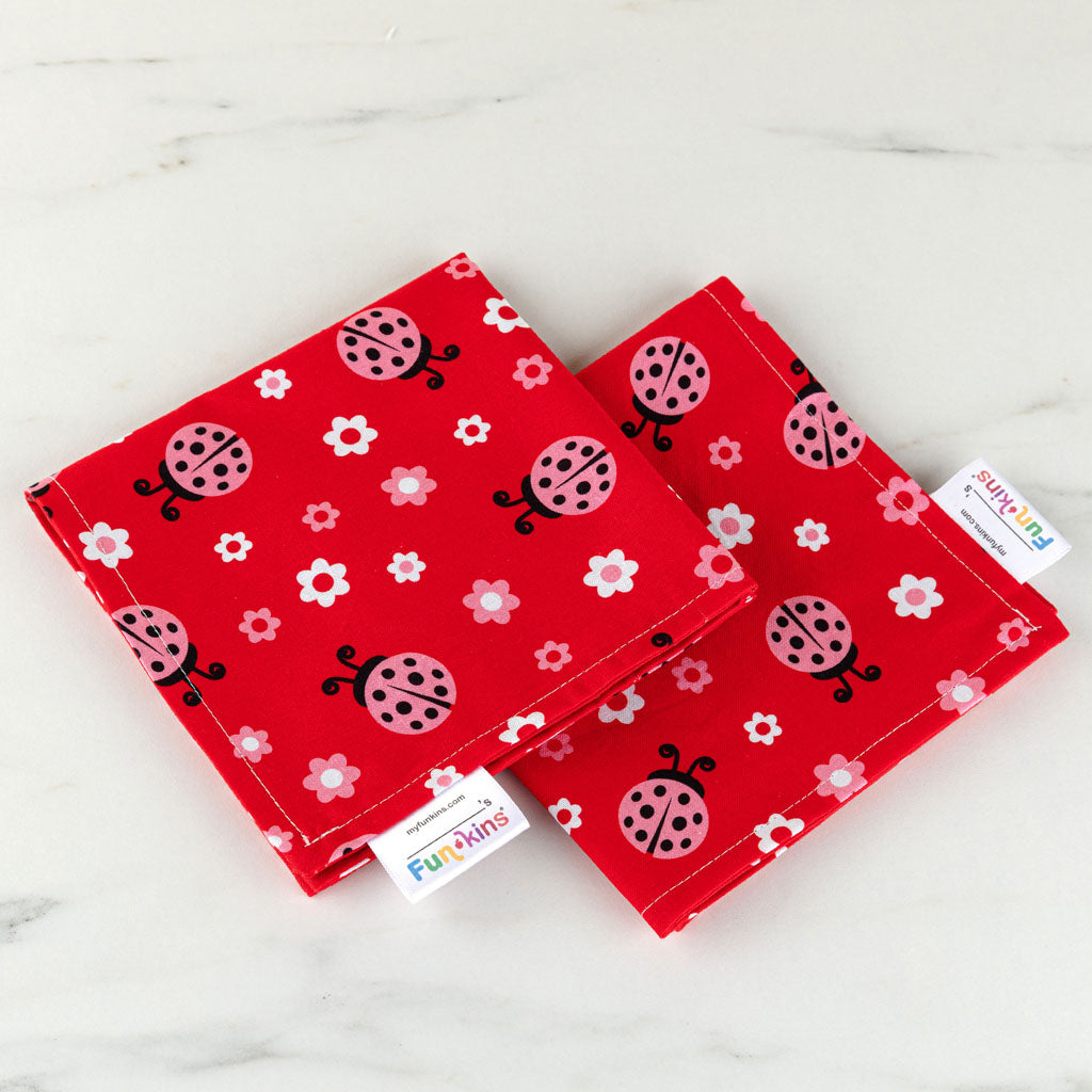 Funkins Napkins (Set of 2): Ladybugs Napkin by Funkins | Cute Kid Stuff