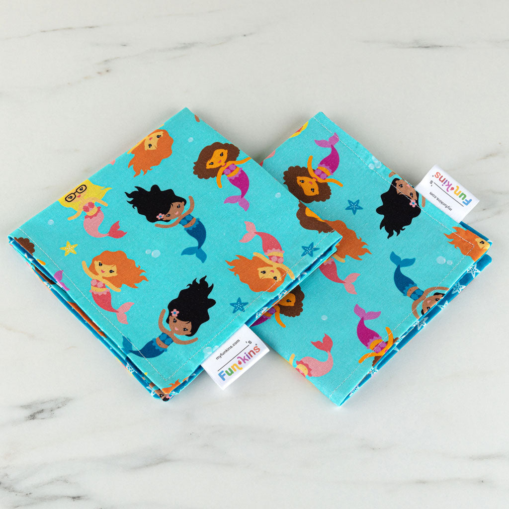 Funkins Napkins (Set of 2): Mermaids Napkin by Funkins | Cute Kid Stuff