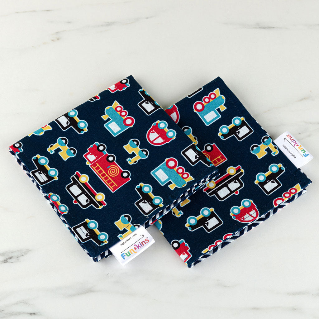 Funkins Napkins (Set of 2): Transportation Napkin by Funkins | Cute Kid Stuff