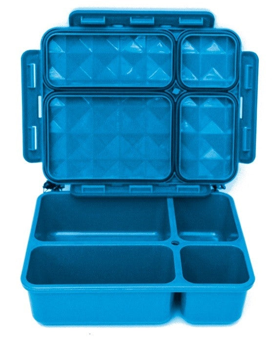 Go Green 4-Compartment Leakproof Break Box: BLUE Bento Box by Go Green | Cute Kid Stuff