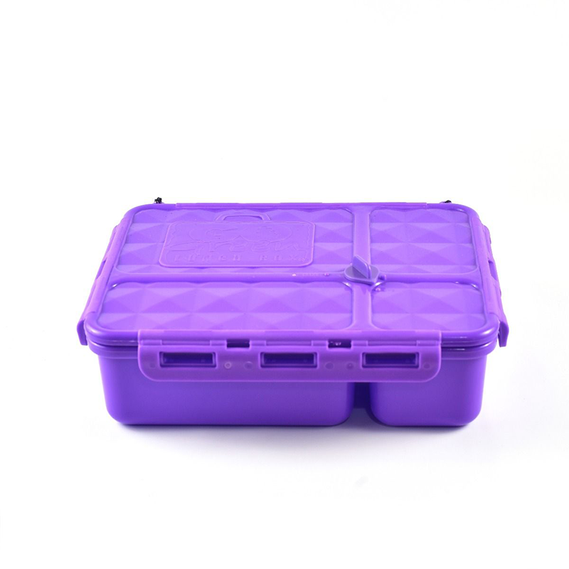 Go Green 4-Compartment Leakproof Break Box: PURPLE Bento Box by Go Green | Cute Kid Stuff