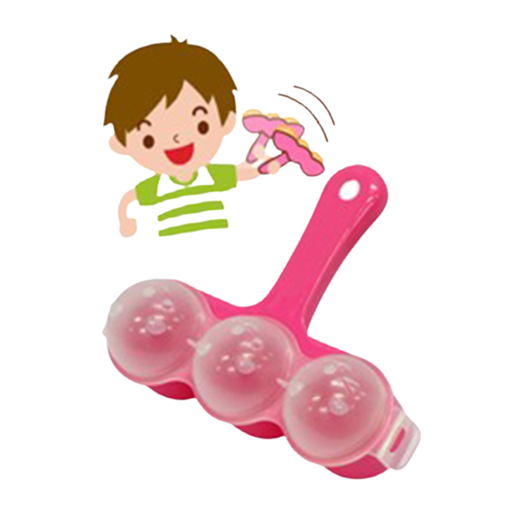 Nippan Furi-Furi Rice Ball Onigiri Maker (Select Colour) Pink Bento Accessories by Nippan | Cute Kid Stuff