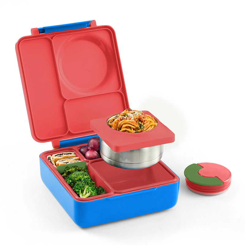 OmieLIfe OmieBox Hot & Cold Insulated Bento Lunch Box (V2) - Scooter Red Bento Box by OmieLife | Cute Kid Stuff