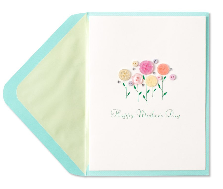 PAPYRUS Flower Buttons Mother's Day Card | CuteKidStuff.com