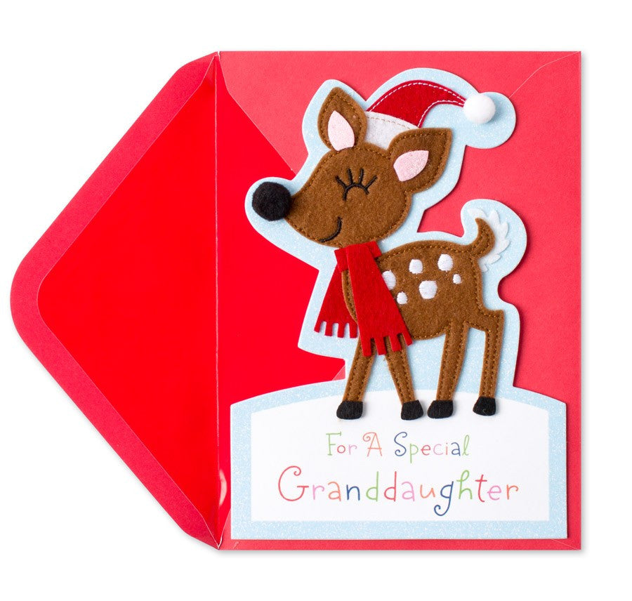PAPYRUS Greeting Card: Handmade Reindeer (For Granddaughter) | CuteKidStuff.com