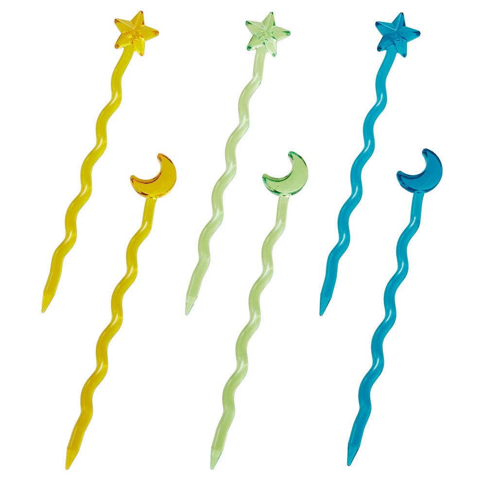 PINTXOS Screw Style Moon & Star Long Picks Bento Accessories by Torune | Cute Kid Stuff