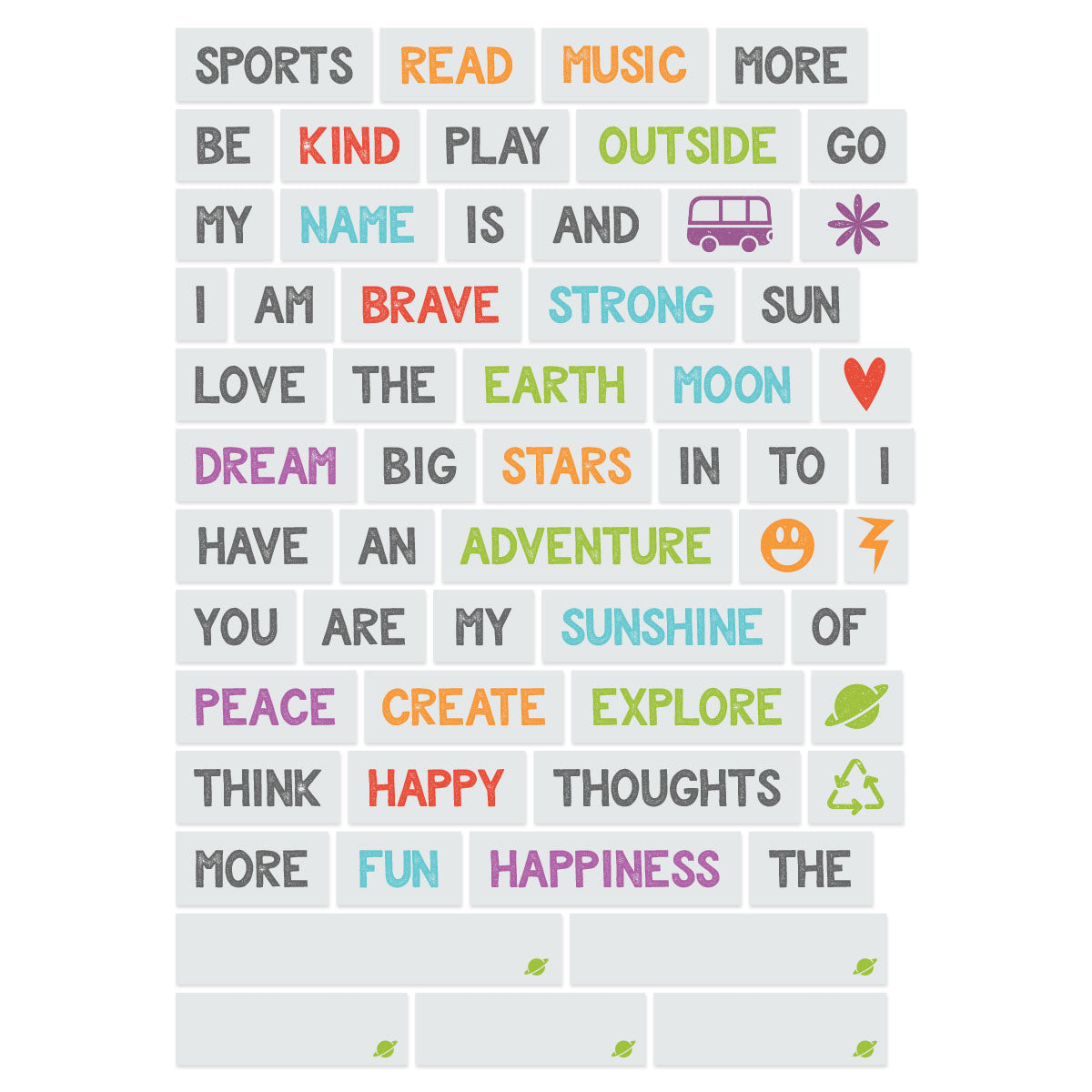 PlanetBox Mix & Match Magnets: Word Up Magnets by PlanetBox | Cute Kid Stuff
