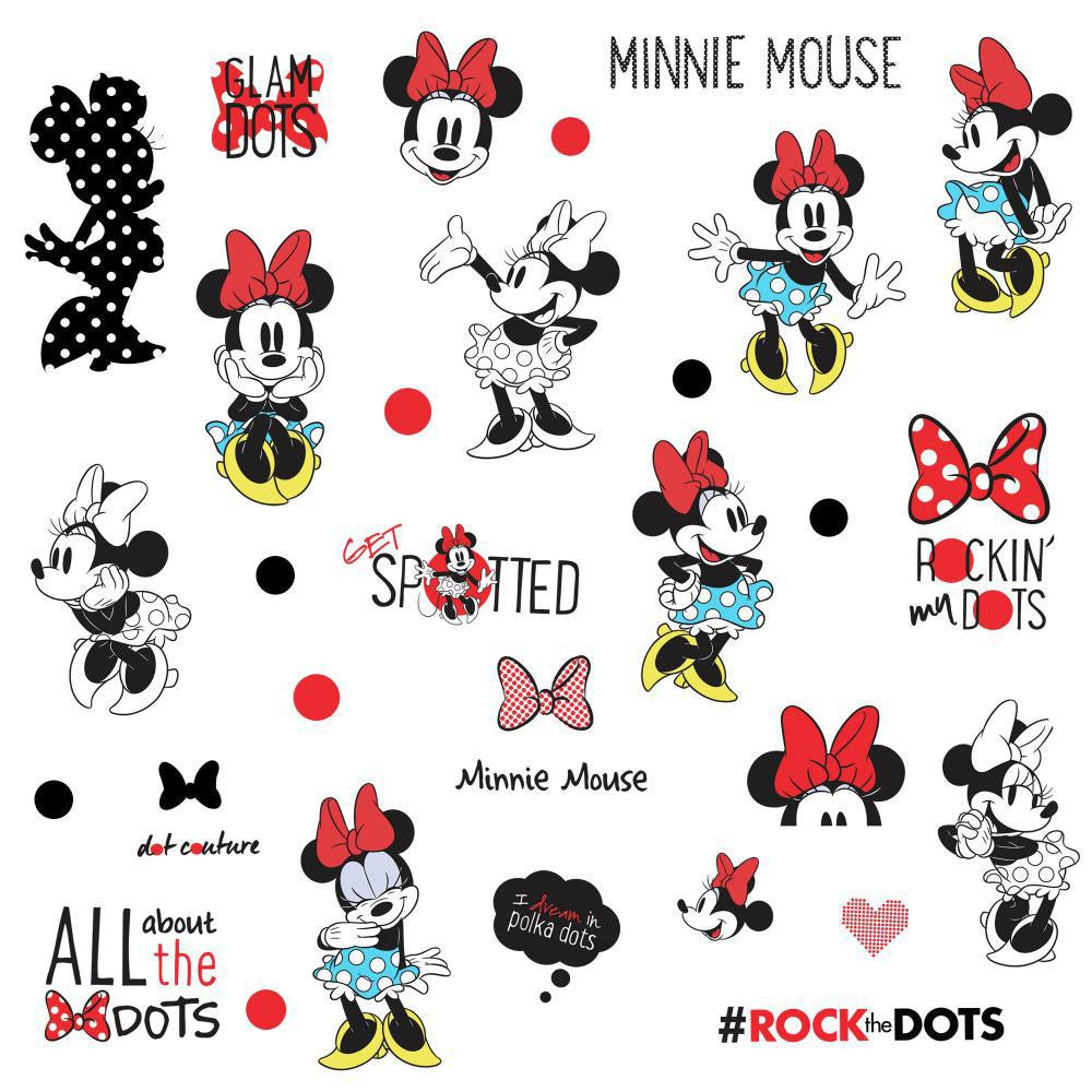 RoomMates Minnie Rocks the Dots Peel & Stick Wall/Bento Decals Decals by RoomMates | Cute Kid Stuff