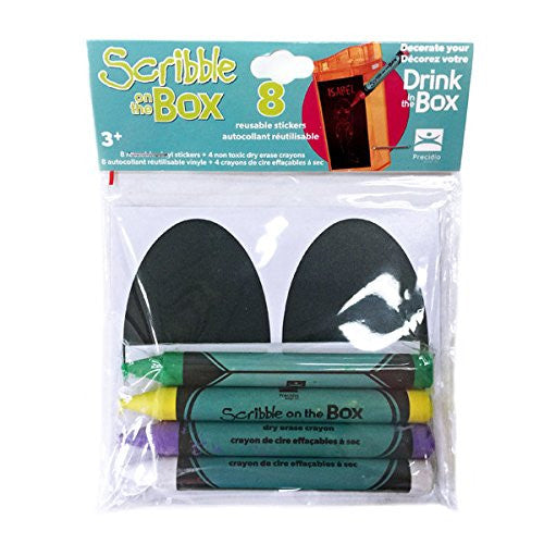 Scribble-on-the-Box (for 8oz or 12oz Drink-in-the-Box) Water Bottle Accessory by Drink-In-The-Box | Cute Kid Stuff
