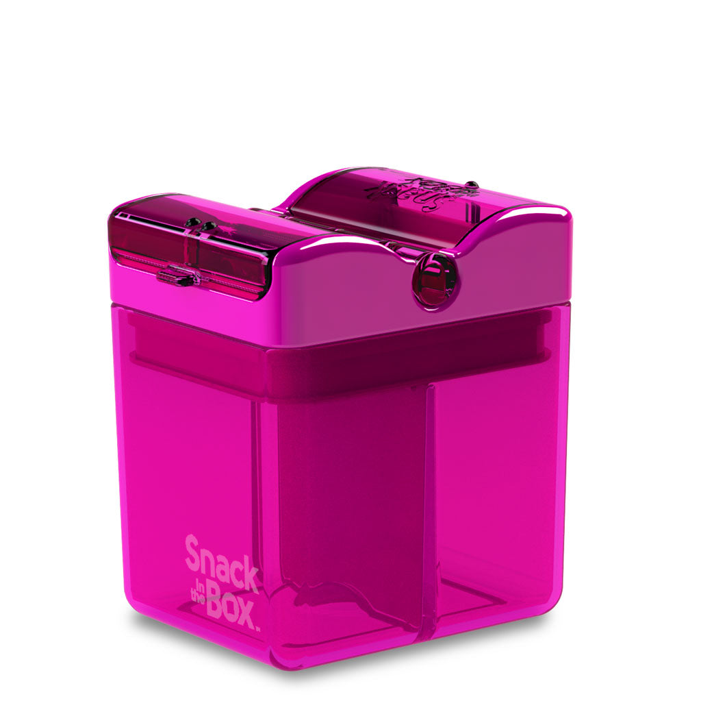 Snack-in-the-Box Reusable Dual-Compartment Snack Box (V3): Pink Snack Box by Drink-In-The-Box | Cute Kid Stuff