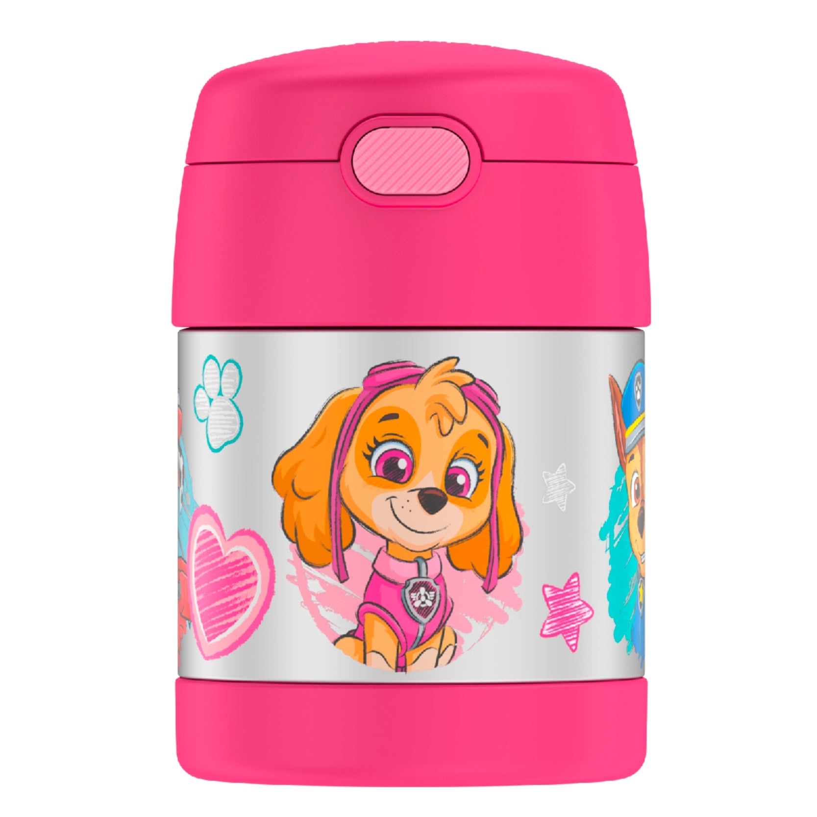Thermos 10oz FUNtainer Food Jar with Spoon: Paw Patrol Hearts Thermal Food Jar by Thermos | Cute Kid Stuff