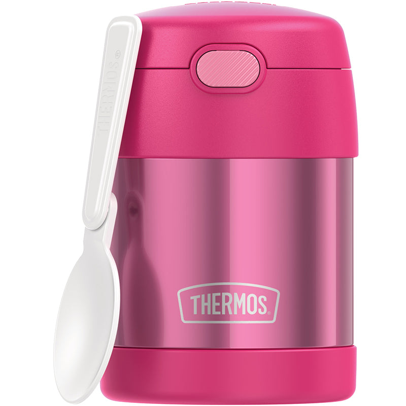 Thermos 10oz FUNtainer Food Jar with Spoon: Pink Thermal Food Jar by Thermos | Cute Kid Stuff