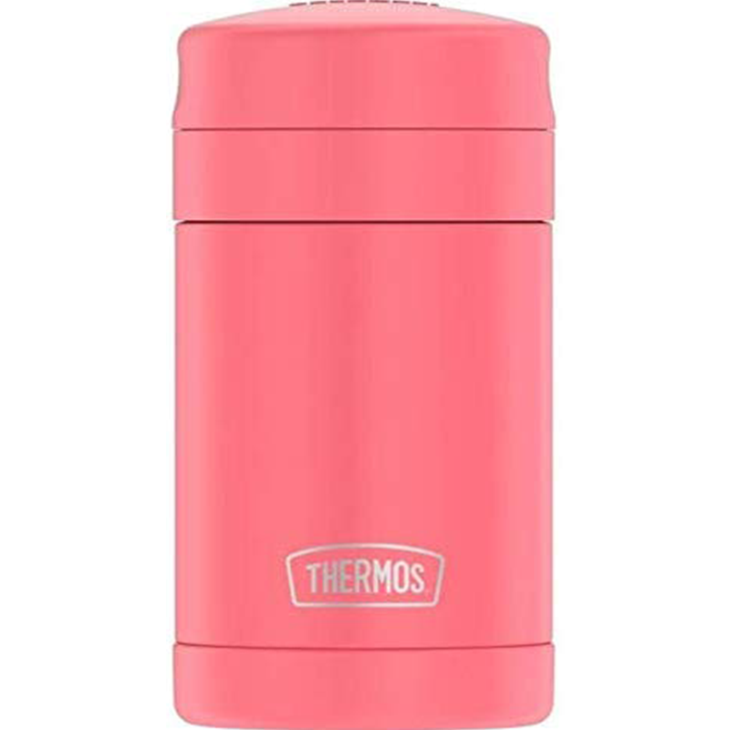 Thermos 16oz FUNtainer Food Jar with Spoon: Coral Thermal Food Jar by Thermos | Cute Kid Stuff