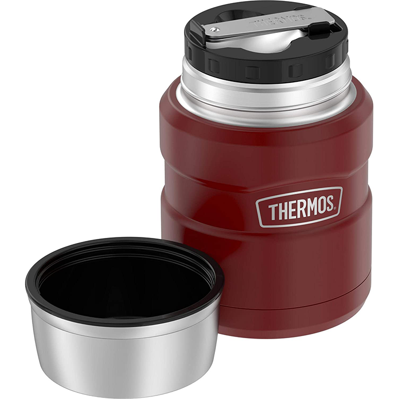 Thermos 16oz SS King Food Jar & Spoon: Matte Red Thermal Food Jar by Thermos | Cute Kid Stuff