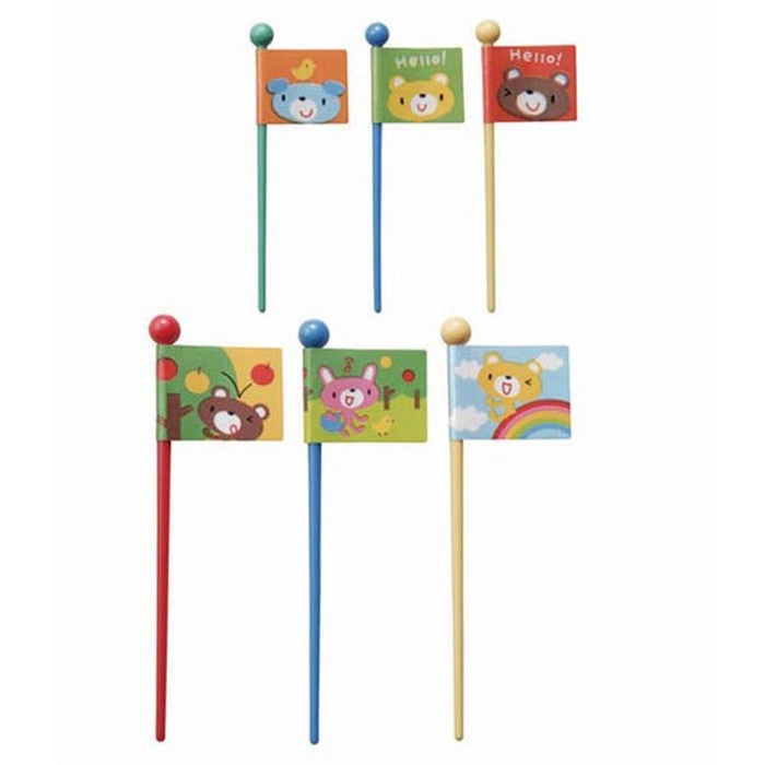 Torune Animal Flag Food Picks Bento Accessories by Torune | Cute Kid Stuff