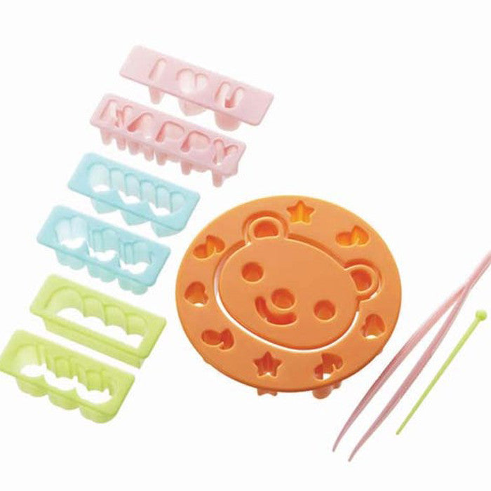 Torune Bear &amp; Messages Ham &amp; Cheese Cutter Set Bento Accessories by Torune | Cute Kid Stuff