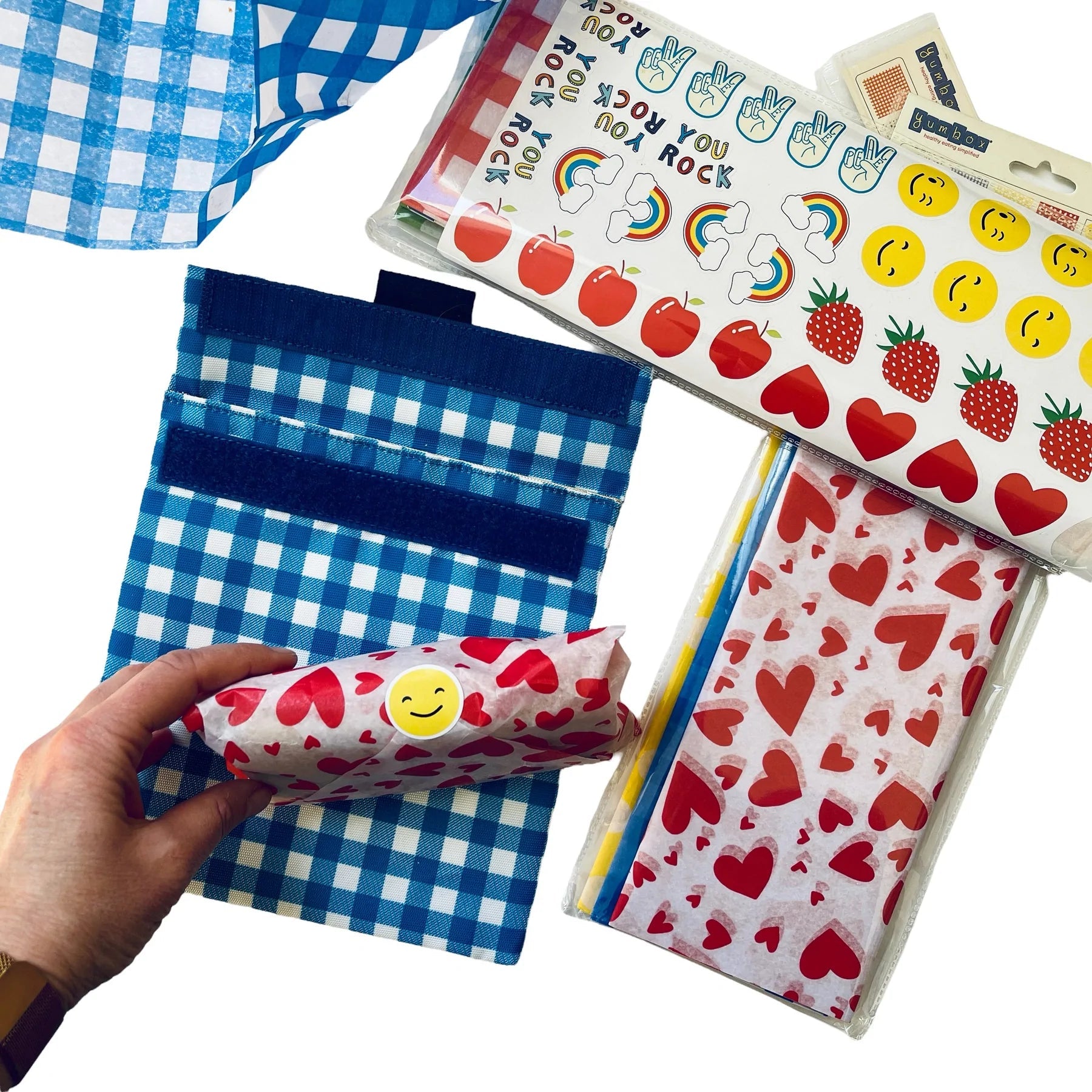 Yumbox Sandwich Paper Wrap (Set of 40): Hearts Bento Accessories by Yumbox | Cute Kid Stuff