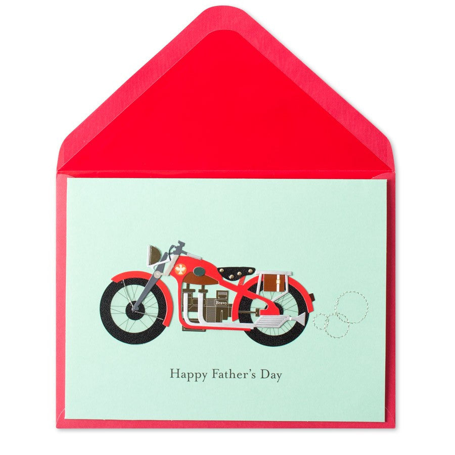PAPYRUS Handmade Paper Motorcycle Father's Day Card | CuteKidStuff.com