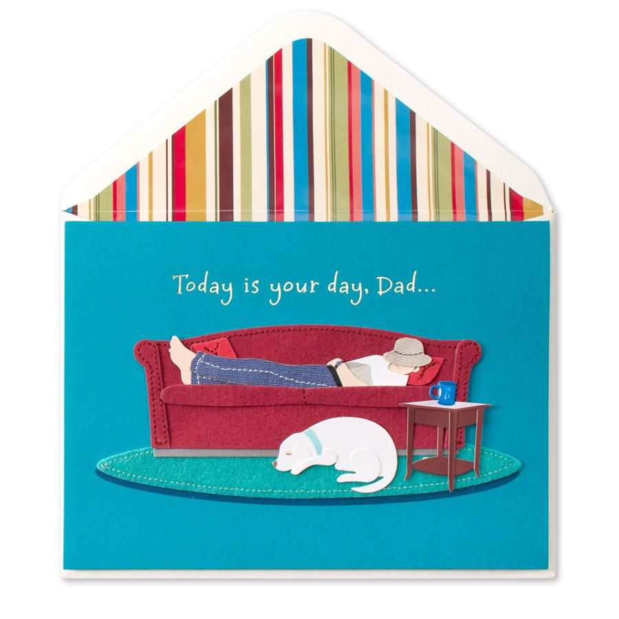 PAPYRUS Handmade Dad On Couch Father's Day Card | CuteKidStuff.com