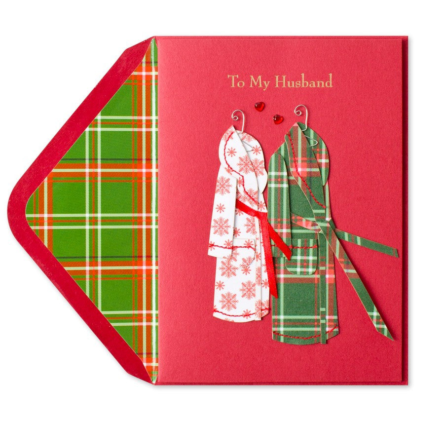 Copy of PAPYRUS Greeting Card: Holiday Robes (For Husband) | CuteKidStuff.com