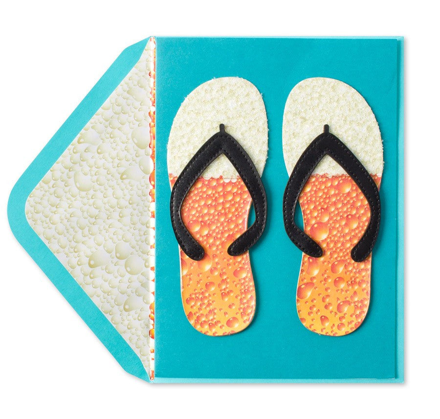 PAPYRUS Beer Flip Flops Father's Day Card | CuteKidStuff.com